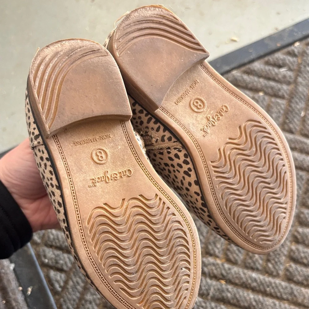 Cat & Jack Tan Leopard Print Kids Boots - Picture 7 of 9